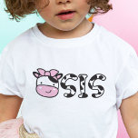 Sis Sister Cow Birthday Party T - Shirt<br><div class="desc">Sis oder Schwesterkuh Geburtstagsparty T - Shirt mit einer Babykuh mit rosa Bogen und Kuh-Druckbuchstaben. Dieser T - Shirt ist das perfekte Outfit für eine Geburtstagsfeier mit Kuh-Thema. Karo in meinem Shop für passende T - Shirt für andere Familienmitglieder.</div>