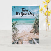 **SIS** SONNENSCHIRM / BLAUE SKIES GEBURTSTAG WÜNS KARTE (Gelbe Blume)