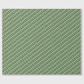 Sis Typografie Blume Textmuster Blumengrün Geschenkpapier (Flach)