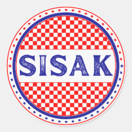 Sisak City Pride Emblem – Croatian Identity Runder Aufkleber