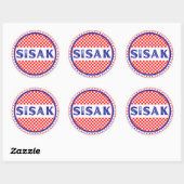Sisak City Pride Emblem – Croatian Identity Runder Aufkleber (Blatt)