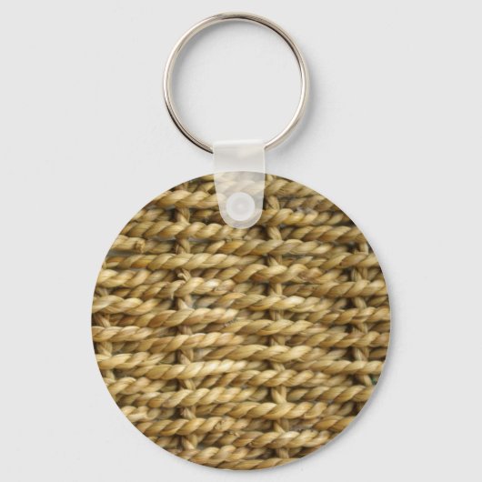 Sisal Korbgewebe Schlüsselanhänger (Vorderseite)