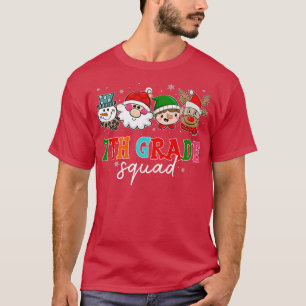 Sisiebter Platz Santa Reindeer Snowman Lehrerin T-Shirt