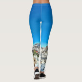 Sisimiut Greenland Clear Blue Sky farbenfrohe Häus Leggings (Rückseite)