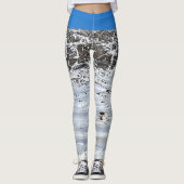 Sisimiut Grönland Outdoor Landschaft Blauer Himmel Leggings (Vorderseite)