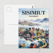 Sisimiut Grönland Postkarte (Vorne/Hinten)
