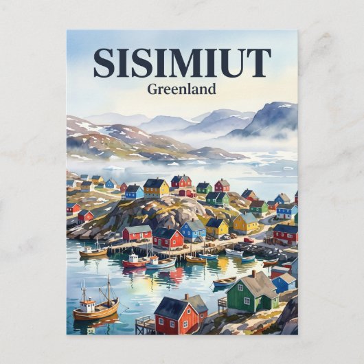 Sisimiut Grönland Postkarte (Vorderseite)
