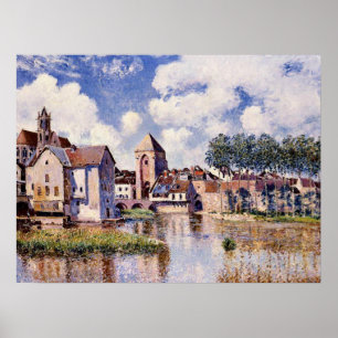 Sisley - Moret-sur-Loing, Der Hafen von Bourgogne Poster