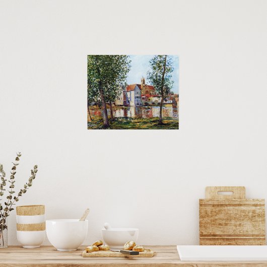 Sisley - Moret-Sur-Loing in Morning Sun 1888 Poster (Küche)