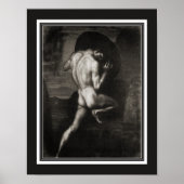 "Sisphyus" Jugendstil von Franz Von Stuck Poster (Vorne)