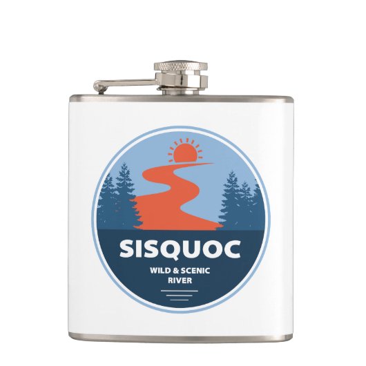 Sisquoc Wild und Landschaftlicher Fluss California Flachmann (Vorderseite)