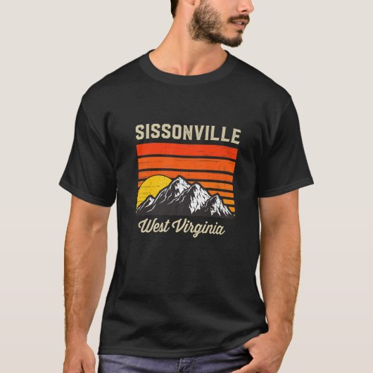 Sissonville West Virginia Retro City Staat USA T-Shirt (Vorderseite)