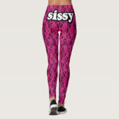 Sissy-Leggings-dunkles Rosa Leggings (Rückseite)
