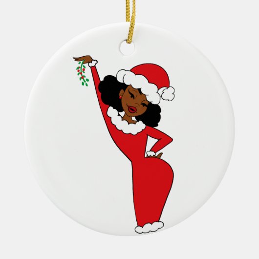 Sista Claus Almondy Keramik Ornament (Vorne)