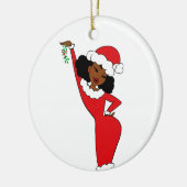 Sista Claus Almondy Keramik Ornament (Links)