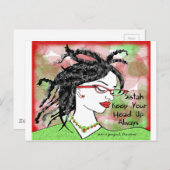 Sistah behielt immer den Kopf hoch Postkarte (Vorne/Hinten)