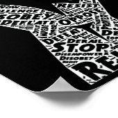 #sistance Fist Anti Trump imprägnieren Poster (Ecke)