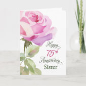 Sister 75th Anniversary Catholic Nun Jubilee Rose Karte (Vorderseite)