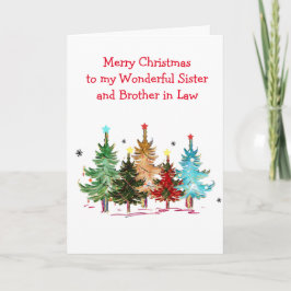 Sister and Brother in Law Christmas Greeting Card Karte
