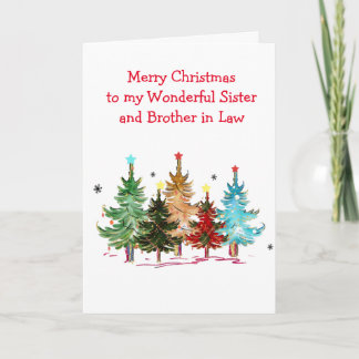 Sister and Brother in Law Christmas Greeting Card Karte