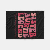 Sister Auntie Legend Groovy Funny Cool Aunties Clu Fleecedecke (Vorderseite (Horizontal))