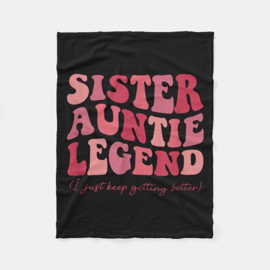 Sister Auntie Legend Groovy Funny Cool Aunties Clu Fleecedecke (Vorderseite)