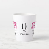 SISTER AUS EINEM ANDEREN MISTER-Monogramm Milchtasse (Vorderseite)