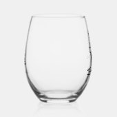 Sister Bar Stammes Kalligrafie Personalisiert Weinglas Ohne Stiel (Rechts)