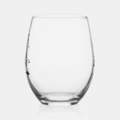 Sister Bar Stammes Kalligrafie Personalisiert Weinglas Ohne Stiel (Links)