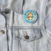 Sister be its a Boy Monkey Baby Shower Button (Beispiel)