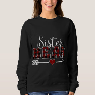 Sister Bear Buffalo Kariert Arrow Daughter Weihnac Sweatshirt