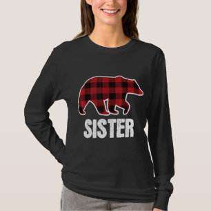 Sister Bear Christmas Pajama Red Kariert Buffalo F T-Shirt