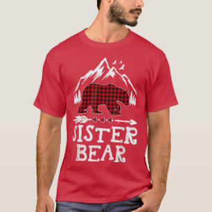 Sister Bear Christmas Pajama Red Kariert Buffalo F T-Shirt