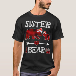 Sister Bear Christmas Pajama Red Kariert Buffalo F T-Shirt
