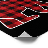 Sister Bear Pajama Red Buffalo Xmas Funny Family C Poster (Ecke)