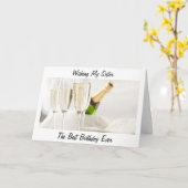 *SISTER" BEST BIRTHTAGE JE BIS BEST SISTER JE KARTE (Gelbe Blume)