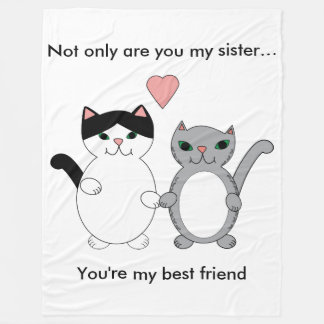 Sister Best Friend Cats individuell anpassbar Fleecedecke