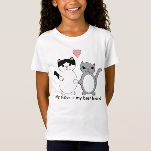Sister Best Friend Cats T-Shirt (Vorderseite)