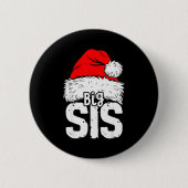 Sister Big Santa Christmas Family Matching Pyjamas Button (Vorderseite)