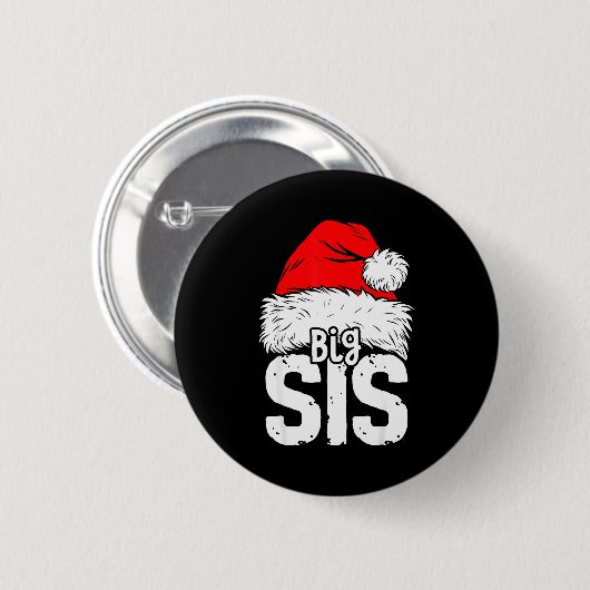 Sister Big Santa Christmas Family Matching Pyjamas Button (Vorne & Hinten)
