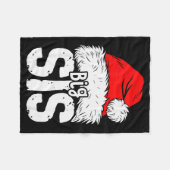 Sister Big Santa Christmas Family Matching Pyjamas Fleecedecke (Vorderseite (Horizontal))