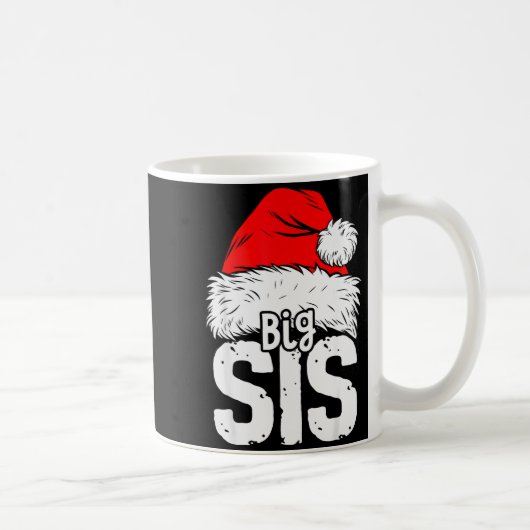 Sister Big Santa Christmas Family Matching Pyjamas Kaffeetasse (Rechts)
