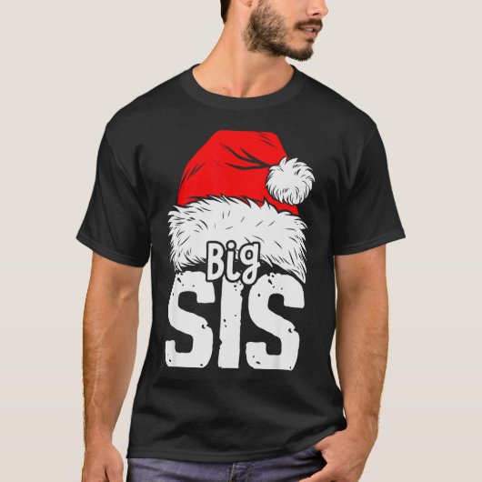 Sister Big Santa Christmas Family Matching Pyjamas T-Shirt (Vorderseite)
