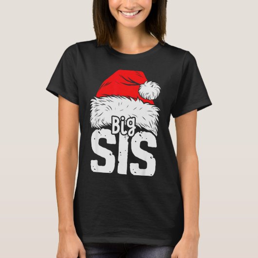 Sister Big Santa Christmas Family Matching Pyjamas T-Shirt (Vorderseite)