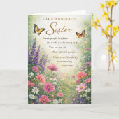 Sister Birthday Card – Floral Karte (Gelbe Blume)