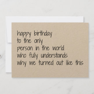 sister birthday card, funny birthday card sisters feiertagskarte