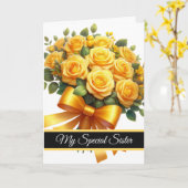 Sister Birthday Card Karte (Gelbe Blume)
