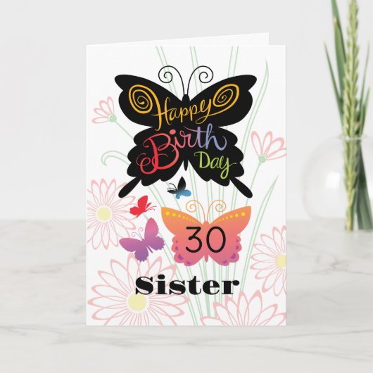 Sister Birthday Card Karte (Vorderseite)