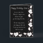 Sister Birthday Card Karte<br><div class="desc">A Birthday card to send to a sister who has always been there to help and chat with life's happy times and sad times.</div>