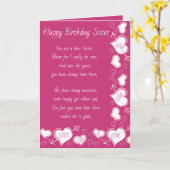 Sister Birthday Card Karte (Gelbe Blume)